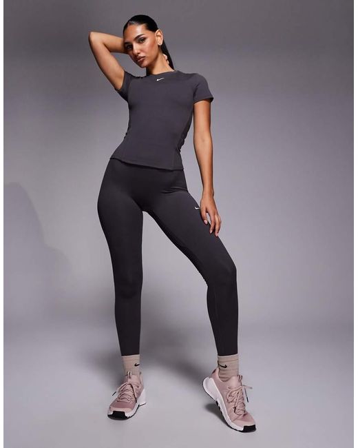Nike Gray One Fitted Short Sleeve Top