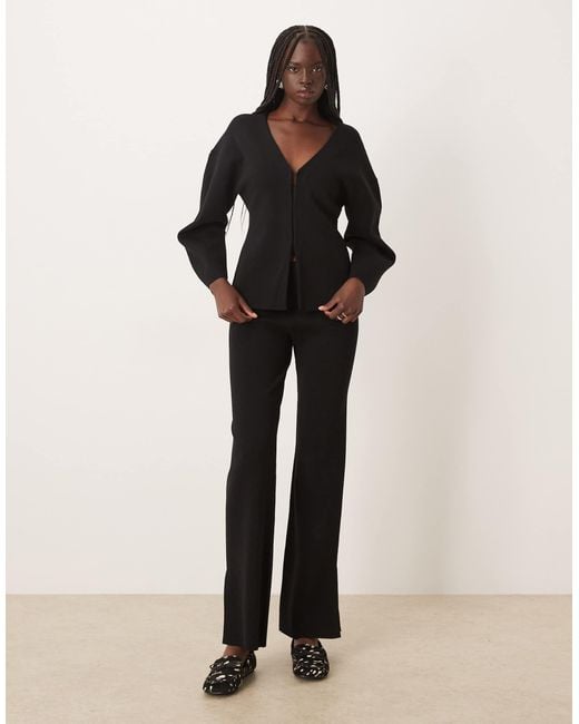 Mango Black Sofias Knitted Trouser Co-ord