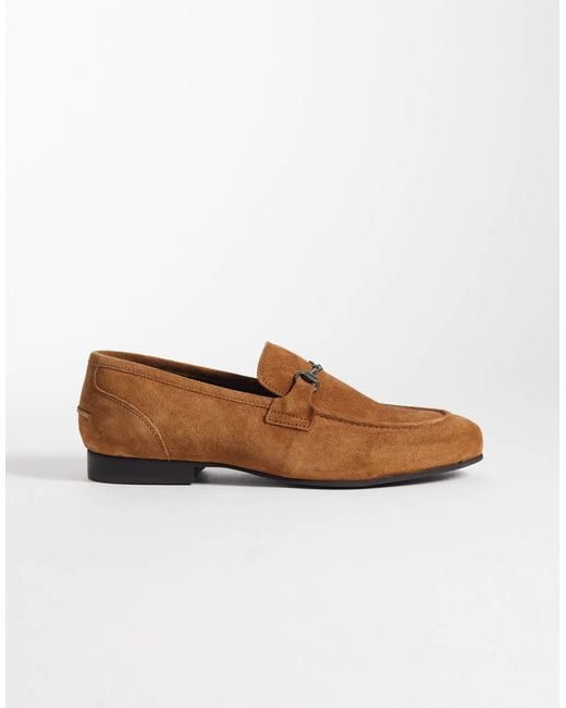 ASOS Brown Loafer With Snaffle for men