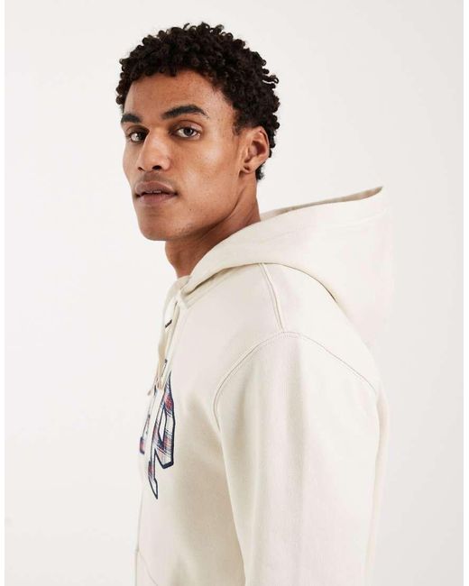 Gap White Logo Zip Through Hoodie for men