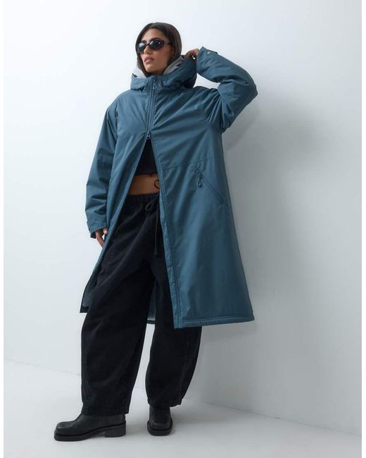 ASOS Blue Longline Rain Coat