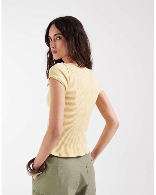 Free People Natural Most Wanted Rib Button Down Cardigan Top