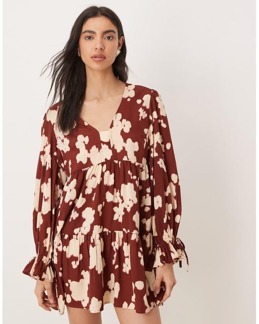 Wednesday's Girl Red Floaty Mini Dress