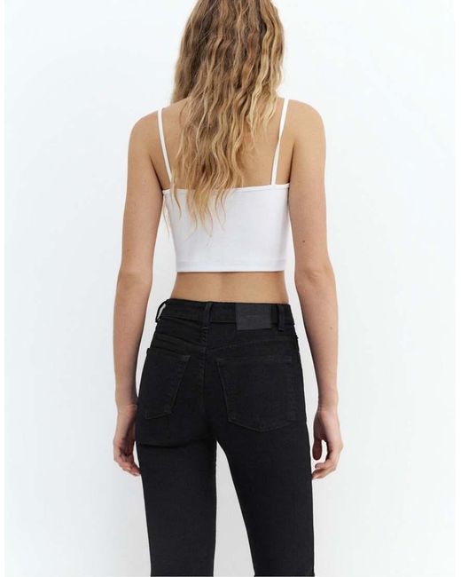 Pull&Bear White Skinny Flared Jeans