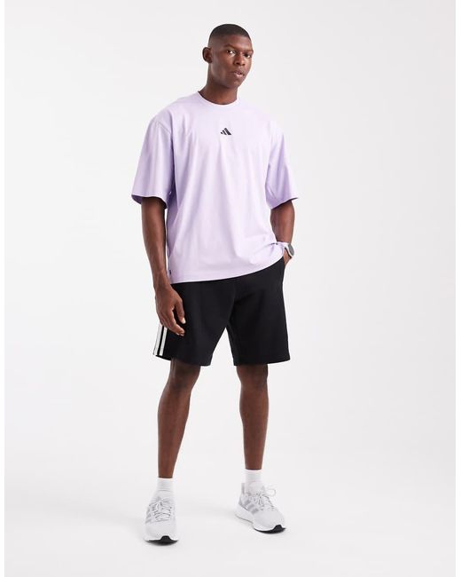 Adidas Originals Purple Adidas Training Power Oversize Tee for men