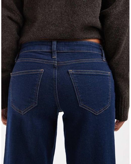 Only Petite Black Judy Low Rise Wide Leg Jeans