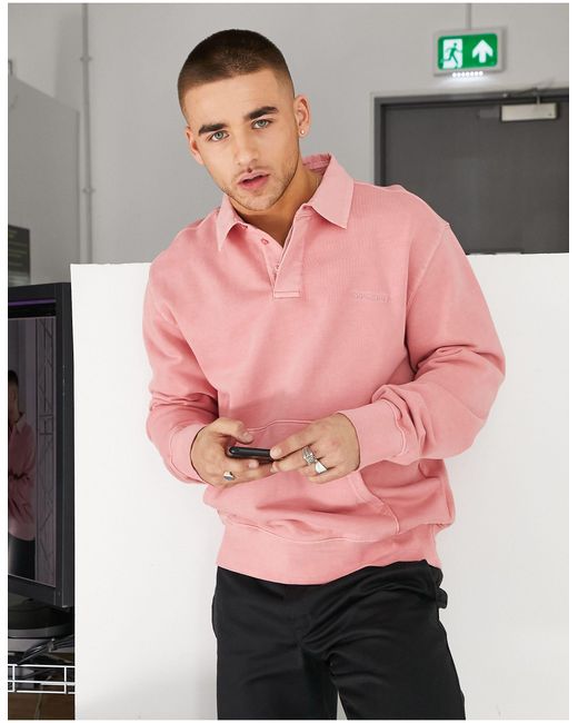 Carhartt WIP Pink Duster Collared Sweatshirt for men