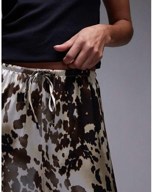 & Other Stories Satijnen Broek Met Wijde Pijpen En Elastische Taille in het Black