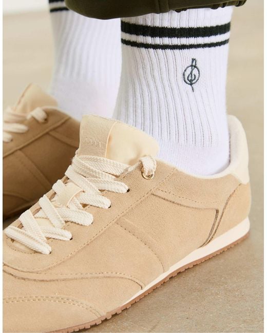 Stradivarius Metallic – 2er-pack gestreifte und bestickte socken