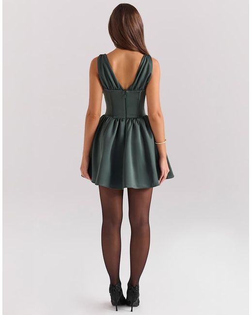 House Of Cb Green Emmeliette Mini Dress