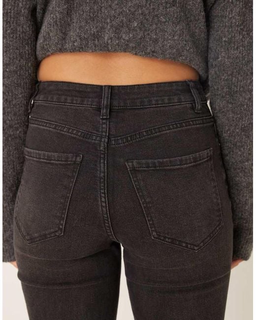 Pimkie Black Cotton Rich High Waisted Flare Jeans