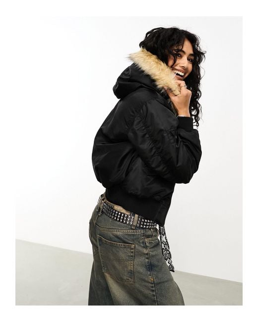 Black bomber with hood hotsell