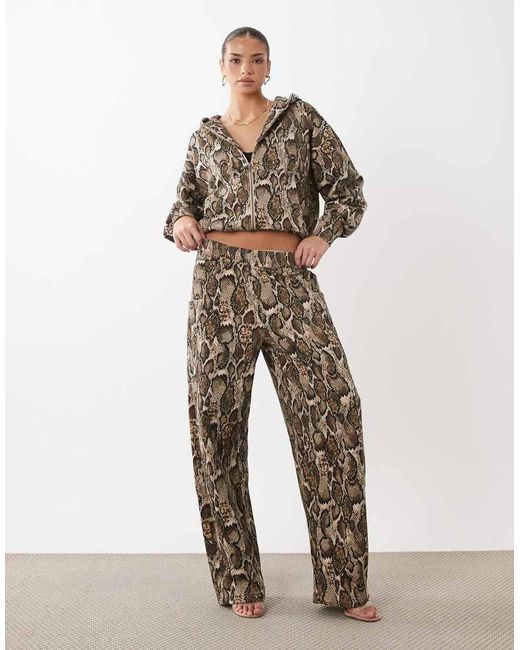 AFRM Gray Oren Cotton Zip Up Hoodie Co-ord
