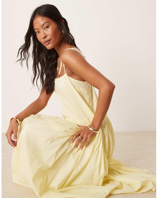 ASOS Natural Asos design petite – maxikleid