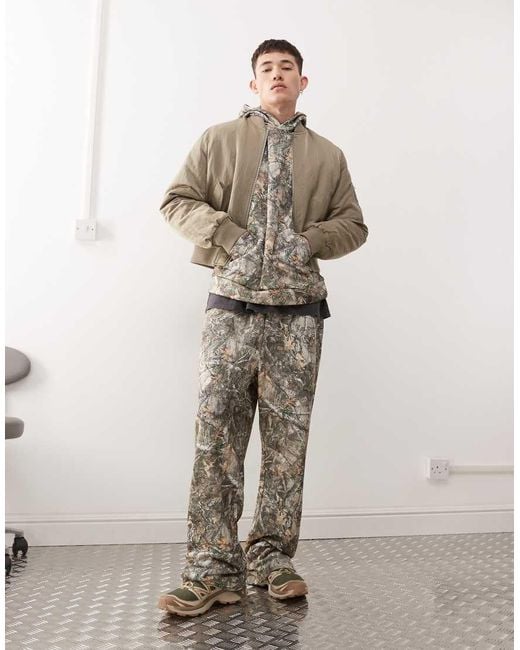 Collusion Natural Tree Camo baggy jogger Co-ord for men