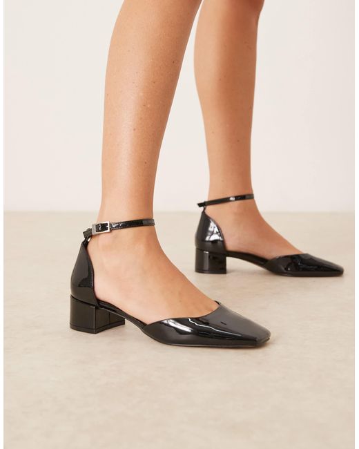 ASOS Natural Sweet Mid Block Heel Shoes