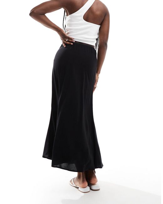 Vero Moda Black Elasticated Waist Band Maxi Skirt