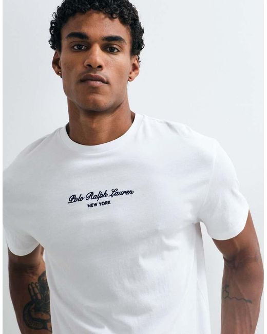 Polo Ralph Lauren White Ny Print Classic Fit T-Shirt for men