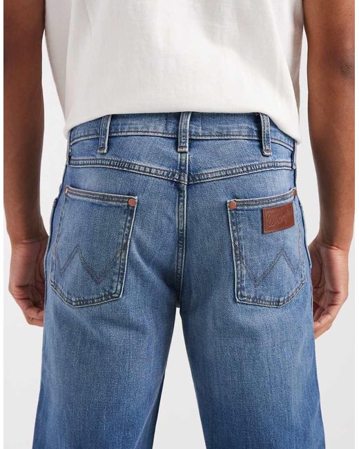 Wrangler Blue Loose Boot Fit Jeans for men