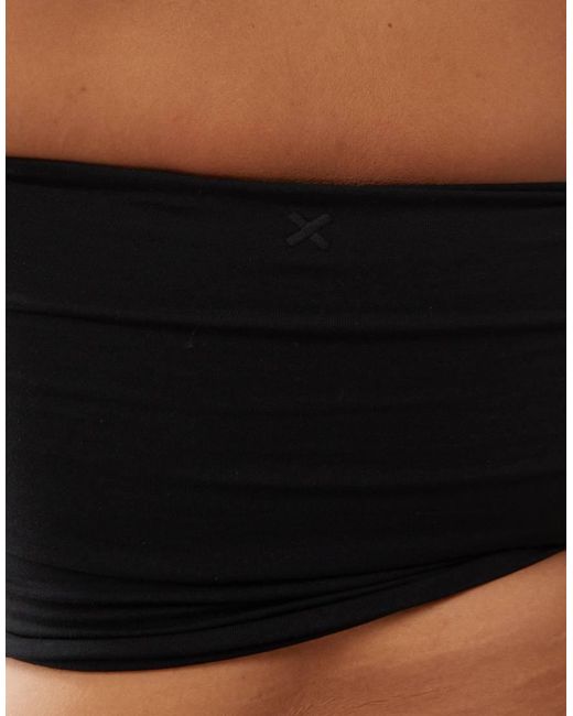 Collusion Black Plus Double Lined Bandeau Top