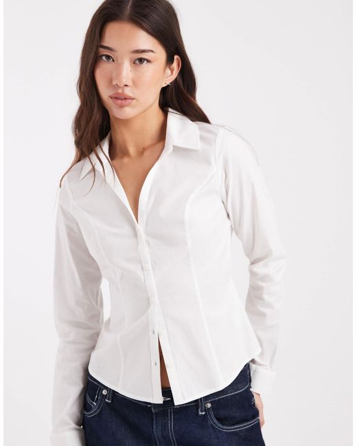 hollister white dress shirt Buy Men's Shirts 100% Cotton Online The Hollister oversized 1/4 button hollister white button down shirt