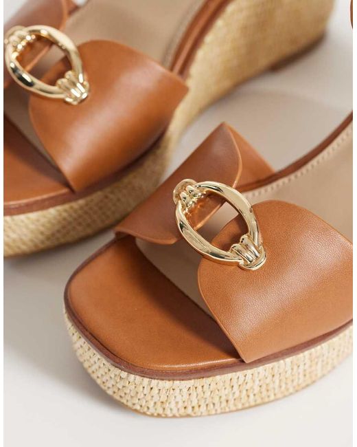 ALDO Metallic Carrabririel Wedge Heeled Sandals With Ankle Strap