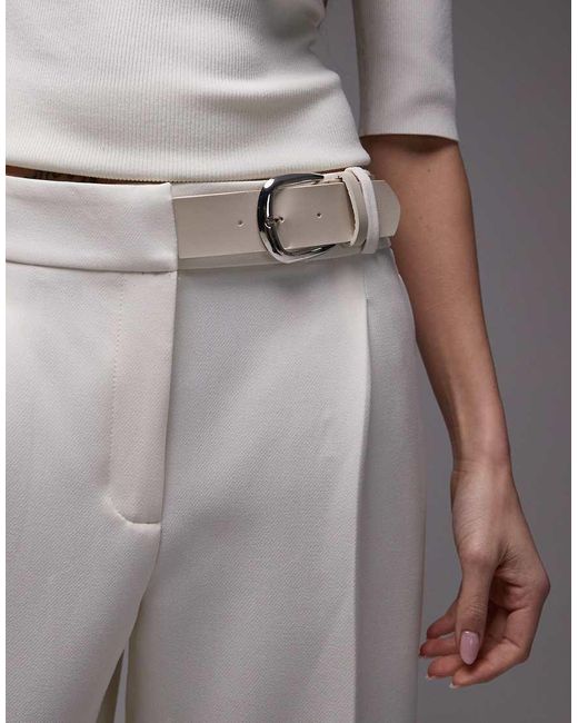 Mango Broek Met Rechte Pijpen En Tailleband in het Gray