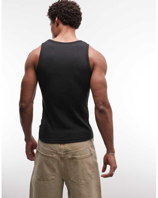 BLKVIS Black Script Logo Vest for men