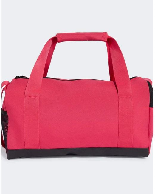 Adidas Originals Red Linear Duffel Bag Extra Small