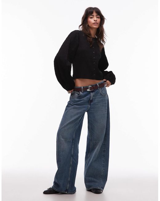 & Other Stories Blue – strukturierte bluse