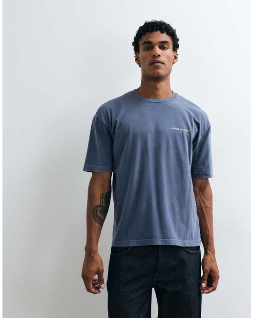 Hollister Blue Mclaren Graphic T-shirt for men