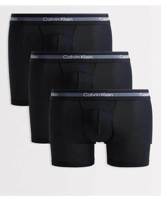 Calvin Klein Blue Ck Performance 3 Pack Boxer Briefs for men