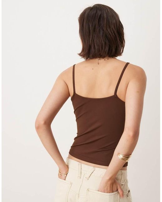 ASOS Natural Polyamide Bust Cup Cami Top