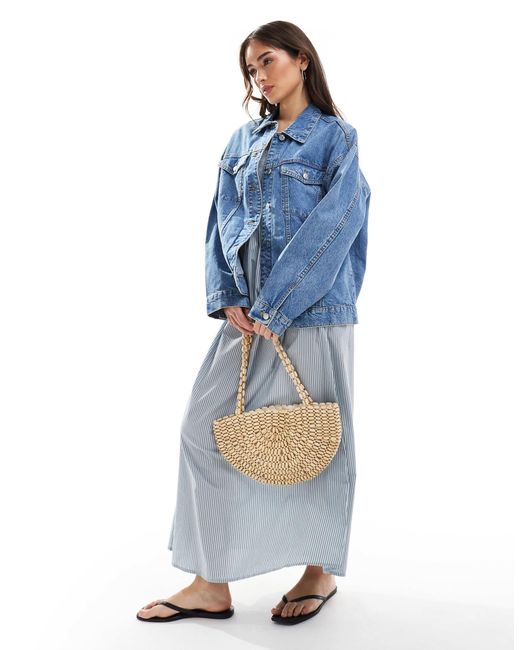 ASOS Blue Oversize 90's Denim Jacket for men