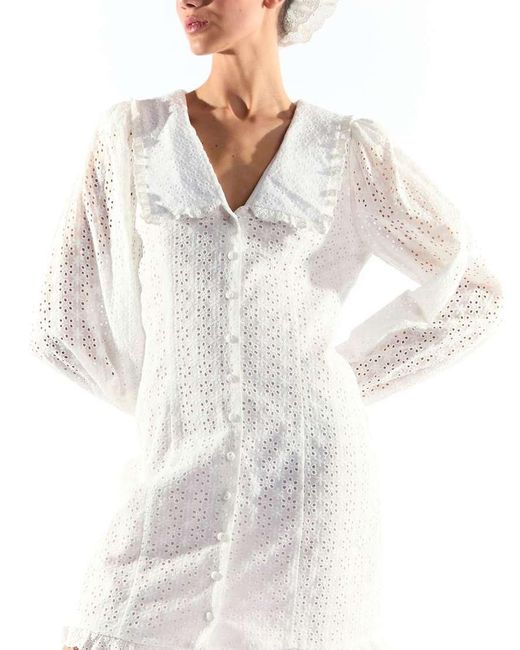 Collective The Label White Button Down Mini Dress