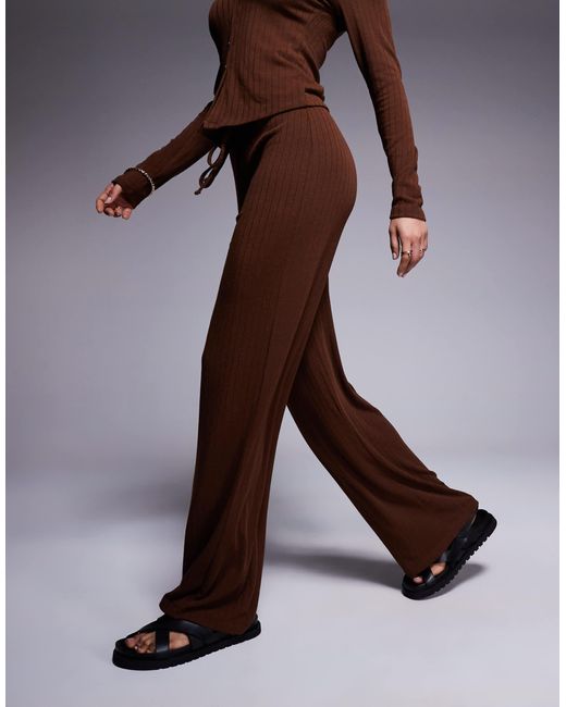 ASOS Purple – weit geschnittene hose