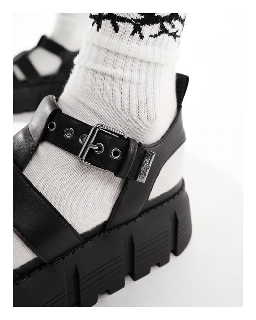 Buffalo Black Ava Fisher Sandals for men