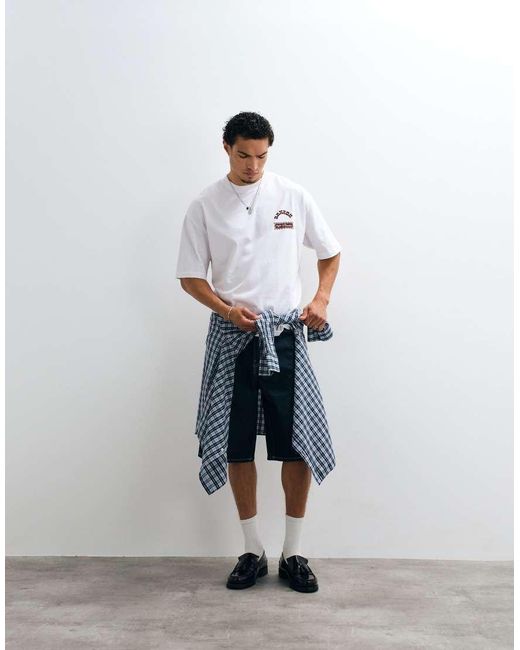 ASOS White Oversized T-Shirt With Crocodile Graphic for men