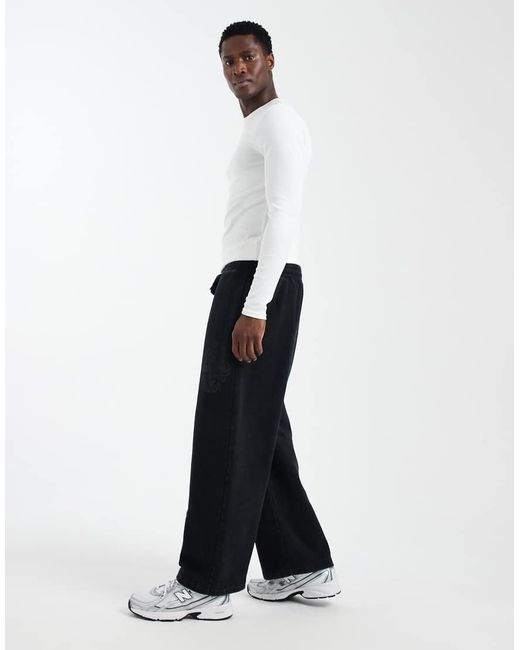 Hollister White Super Baggy Graphic Joggers for men