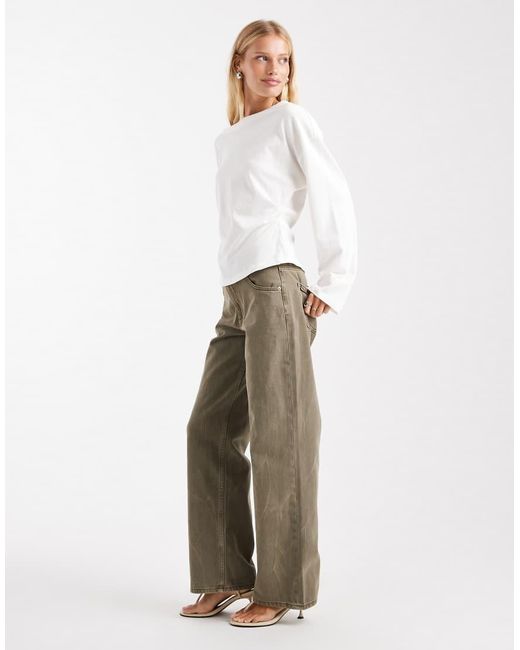 ASOS White Low Rise baggy Jeans