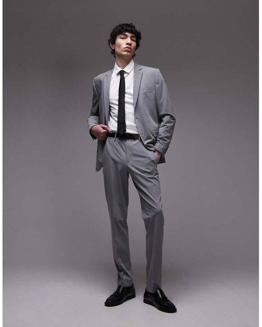 Pantalones Grises De Corte Sartorial De (Parte De Un Conjunto) Mango de hombre de color Gray
