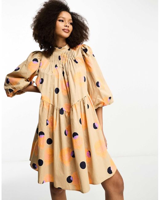 Y.A.S White Y.a.s Trapeze Smock Mini Dress