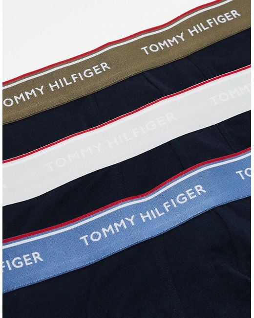 Tommy Hilfiger Blue Premium Essentials 3 Pack Trunks for men