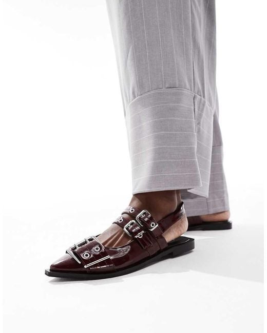 OFF THE HOOK Brown 'Alderbrook' Block Heel Leather Comfort Flat Sandals