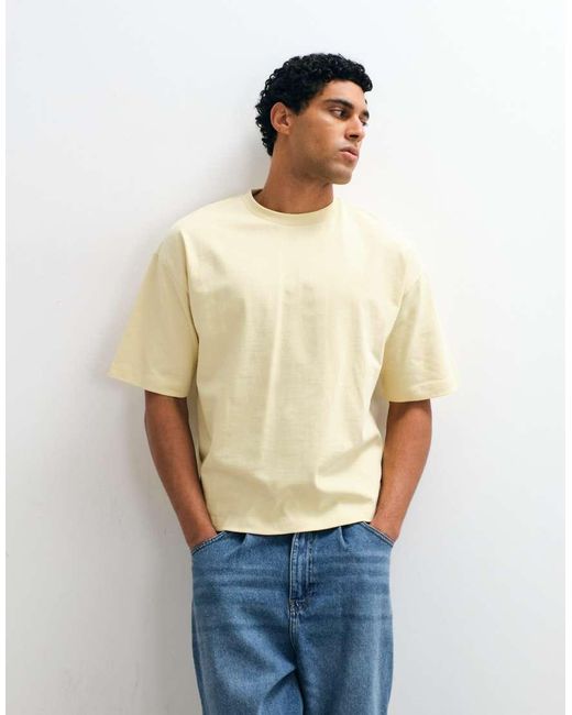 ASOS Natural Heavyweight Boxy Oversized T-Shirt In for men