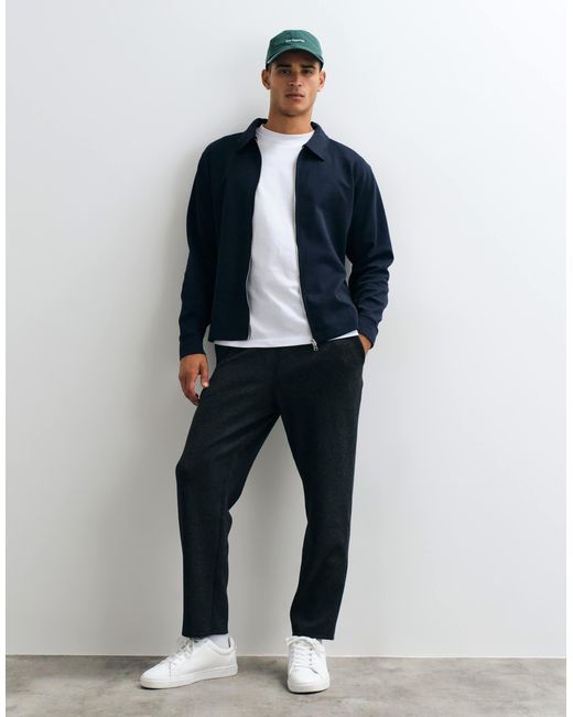 SELECTED Blue Zip Sweat Top for men