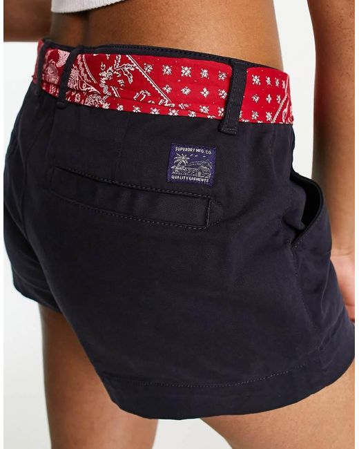 Superdry Blue Vintage Chino Hot Shorts