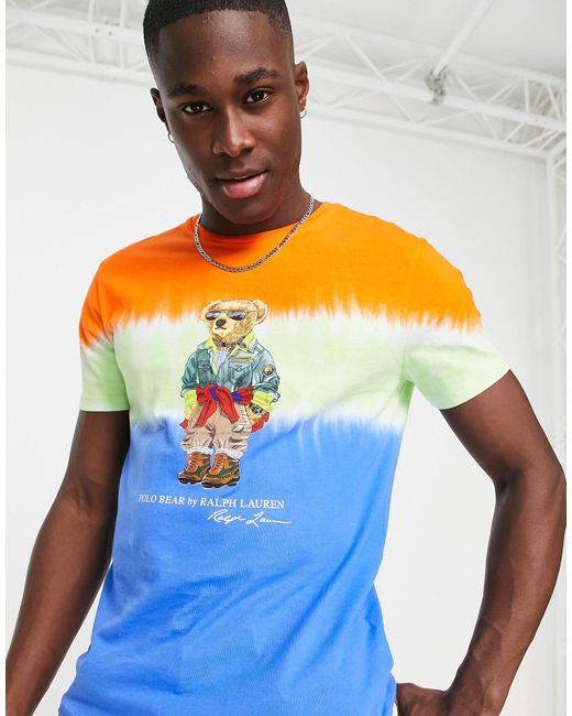 Outdoor - t-shirt effet tie-dye à imprimé ours - multicolore Polo Ralph  Lauren pour homme en coloris Bleu | Lyst