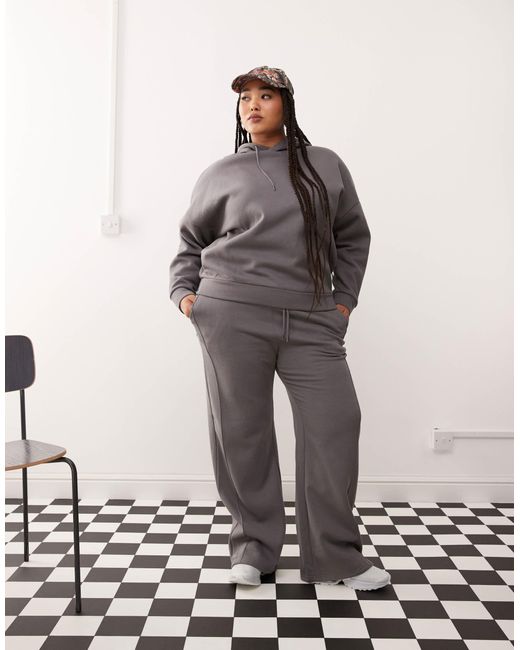 Sweat à capuche large d'ensemble Noisy May en coloris Gray