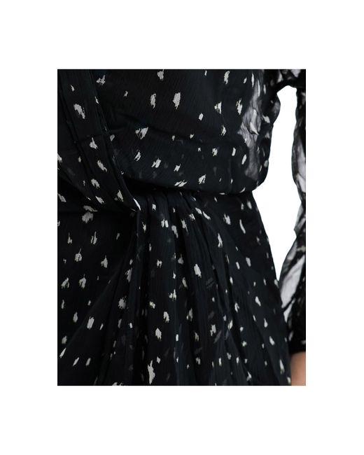 Mango Black Spot Mini Dress